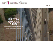Tablet Screenshot of hacienda.sanluis.gov.ar