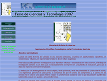 Tablet Screenshot of feriadeciencias.sanluis.gov.ar